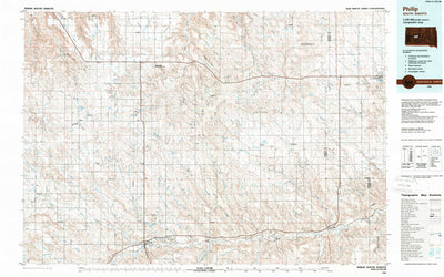 United States Geological Survey Philip, SD (1984, 100000-Scale) digital map
