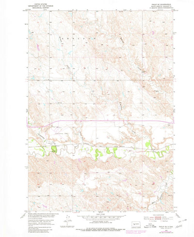 United States Geological Survey Philip SE, SD (1953, 24000-Scale) digital map