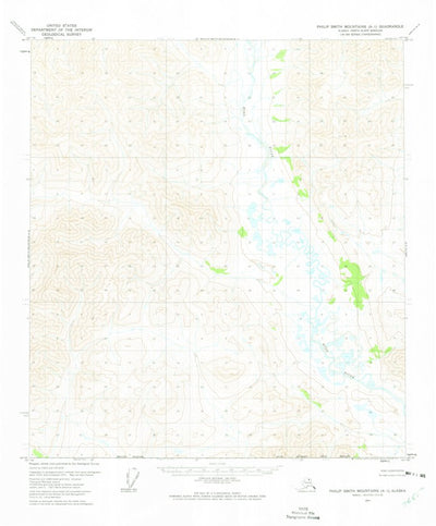 United States Geological Survey Philip Smith Mountains A-1, AK (1971, 63360-Scale) digital map