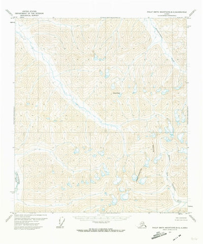 United States Geological Survey Philip Smith Mountains B-3, AK (1971, 63360-Scale) digital map
