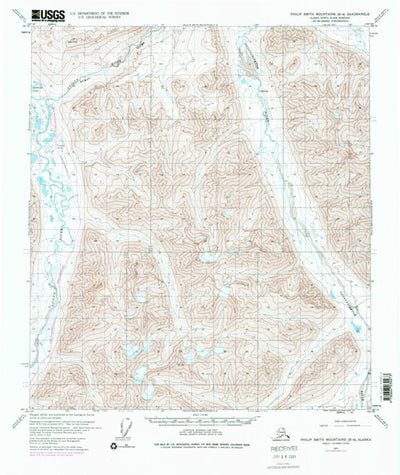 United States Geological Survey Philip Smith Mountains B-4, AK (1971, 63360-Scale) digital map