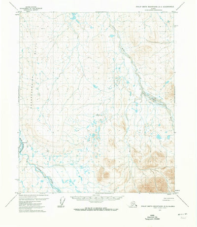 United States Geological Survey Philip Smith Mountains D-3, AK (1971, 63360-Scale) digital map