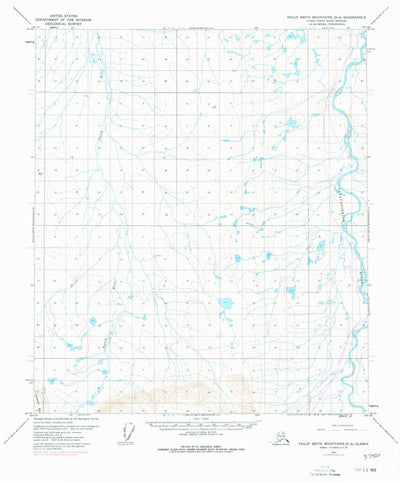United States Geological Survey Philip Smith Mountains D-4, AK (1971, 63360-Scale) digital map
