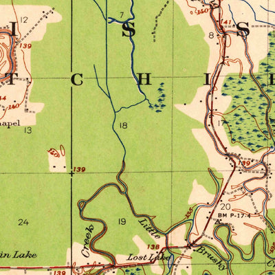 United States Geological Survey Philipp, MS (1939, 62500-Scale) digital map