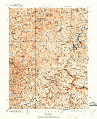 United States Geological Survey Philippi, WV (1925, 62500-Scale) digital map