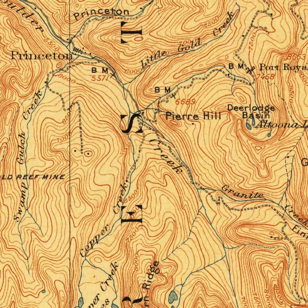 Philipsburg, MT (1908, 125000-Scale) Map by United States Geological ...