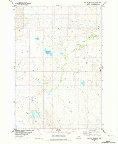 United States Geological Survey Phillippi Reservoir, MT (1982, 24000-Scale) digital map
