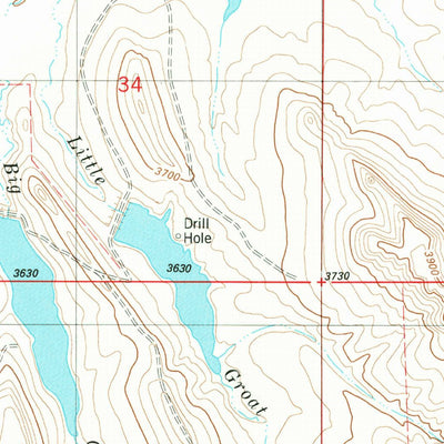 United States Geological Survey Phillippi Reservoir, MT (1982, 24000-Scale) digital map