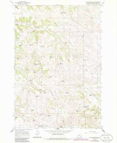 United States Geological Survey Phillips Butte, MT (1966, 24000-Scale) digital map
