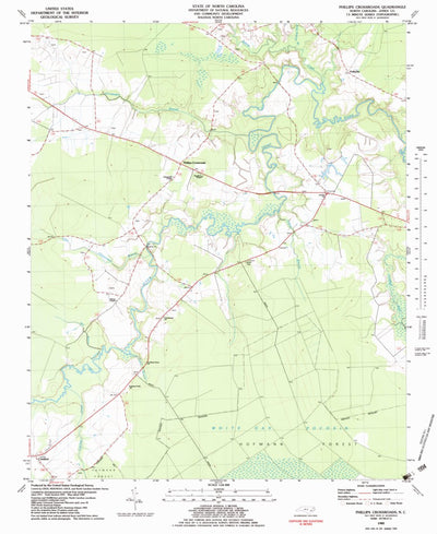 United States Geological Survey Phillips Crossroads, NC (1982, 24000-Scale) digital map