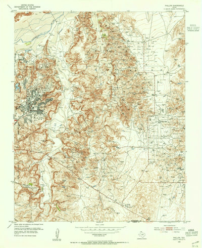 United States Geological Survey Phillips, TX (1953, 24000-Scale) digital map