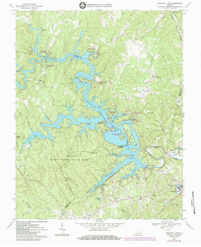 United States Geological Survey Philpott Lake, VA (1967, 24000-Scale) digital map