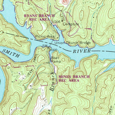 United States Geological Survey Philpott Lake, VA (1967, 24000-Scale) digital map