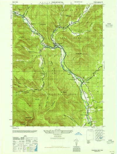 United States Geological Survey Phoenicia, NY (1946, 24000-Scale) digital map