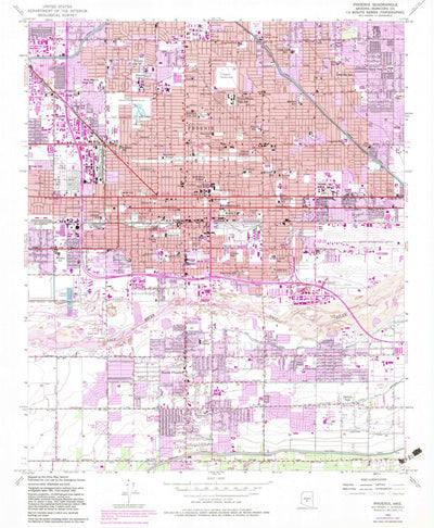 United States Geological Survey Phoenix, AZ (1952, 24000-Scale) digital map