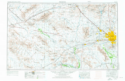 United States Geological Survey Phoenix, AZ (1954, 250000-Scale) digital map