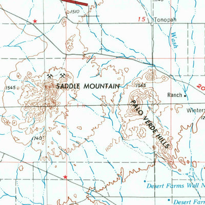 United States Geological Survey Phoenix, AZ (1954, 250000-Scale) digital map