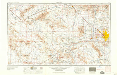 United States Geological Survey Phoenix, AZ (1958, 250000-Scale) digital map