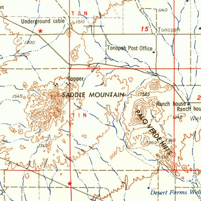 United States Geological Survey Phoenix, AZ (1958, 250000-Scale) digital map