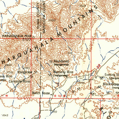 United States Geological Survey Phoenix, AZ (1958, 250000-Scale) digital map