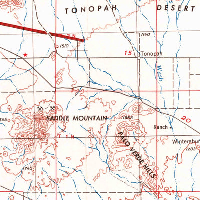United States Geological Survey Phoenix, AZ (1969, 250000-Scale) digital map