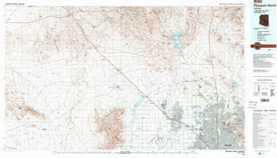 United States Geological Survey Phoenix North, AZ (1988, 100000-Scale) digital map