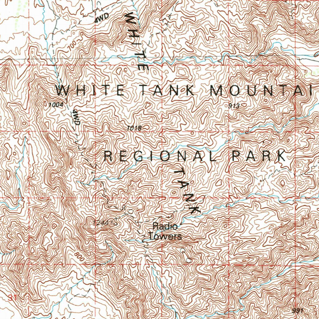 Phoenix North, AZ (1988, 100000-Scale) Map by United States