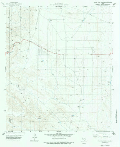 United States Geological Survey Phone Line Canyon, TX (1979, 24000-Scale) digital map