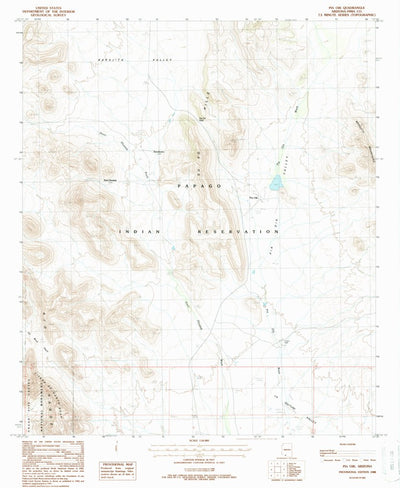 United States Geological Survey Pia Oik, AZ (1988, 24000-Scale) digital map