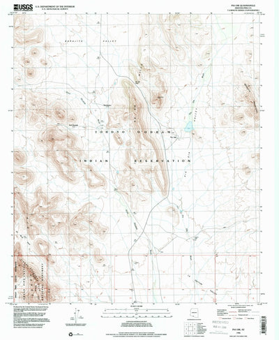 United States Geological Survey Pia Oik, AZ (1996, 24000-Scale) digital map