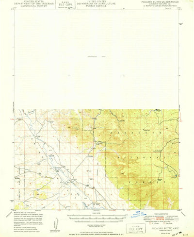 United States Geological Survey Picacho Butte, AZ (1950, 62500-Scale) digital map