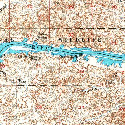 United States Geological Survey Picacho, CA-AZ (1951, 62500-Scale) digital map