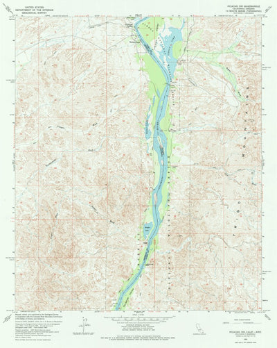 United States Geological Survey Picacho NW, CA-AZ (1965, 24000-Scale) digital map