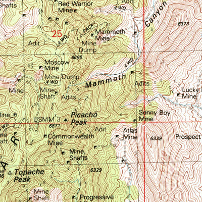 United States Geological Survey Picacho Peak, UT (1989, 24000-Scale) digital map