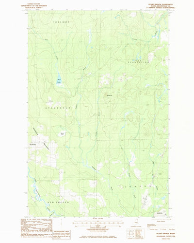 United States Geological Survey Picard Brook, ME (1986, 24000-Scale) digital map