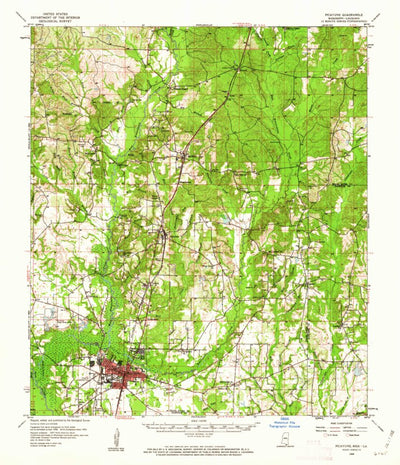 United States Geological Survey Picayune, MS-LA (1958, 62500-Scale) digital map