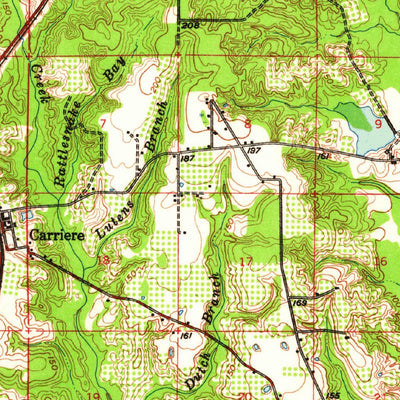 United States Geological Survey Picayune, MS-LA (1958, 62500-Scale) digital map