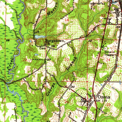 United States Geological Survey Picayune, MS-LA (1958, 62500-Scale) digital map