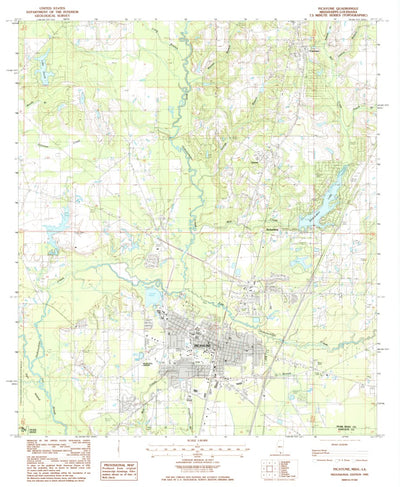 United States Geological Survey Picayune, MS-LA (1985, 24000-Scale) digital map