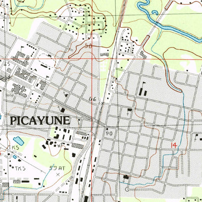 United States Geological Survey Picayune, MS-LA (1997, 24000-Scale) digital map