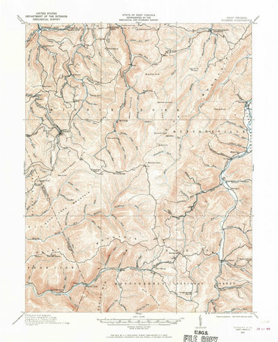 United States Geological Survey Pickens, WV (1913, 62500-Scale) digital map
