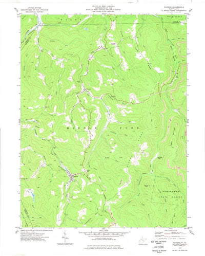 United States Geological Survey Pickens, WV (1977, 24000-Scale) digital map