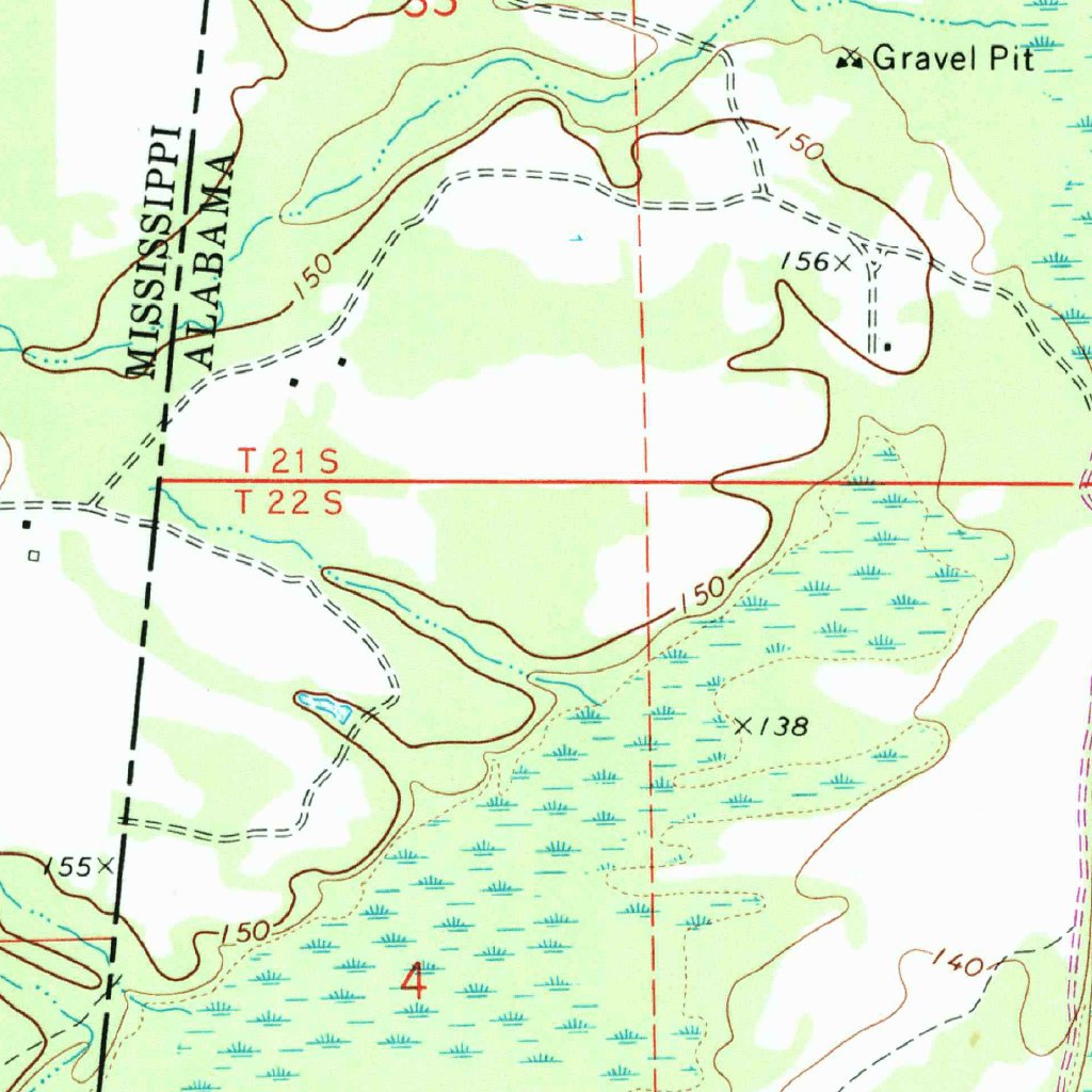 Pickensville, AL-MS (1974, 24000-Scale) Map by United States