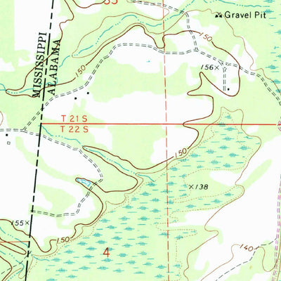 United States Geological Survey Pickensville, AL-MS (1974, 24000-Scale) digital map