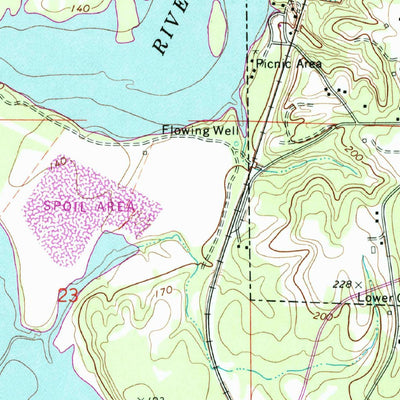 United States Geological Survey Pickensville, AL-MS (1974, 24000-Scale) digital map