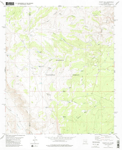 United States Geological Survey Pickett Hill, NM (1979, 24000-Scale) digital map