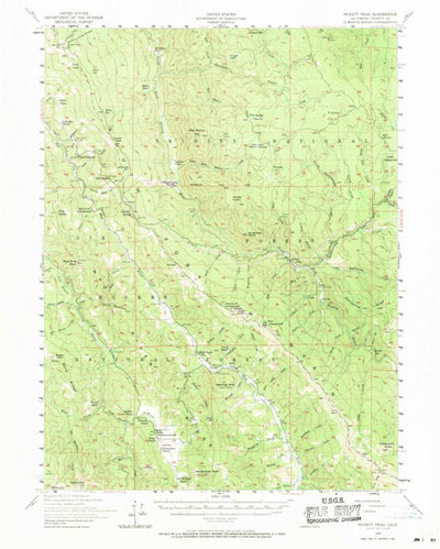 United States Geological Survey Pickett Peak, CA (1954, 62500-Scale) digital map
