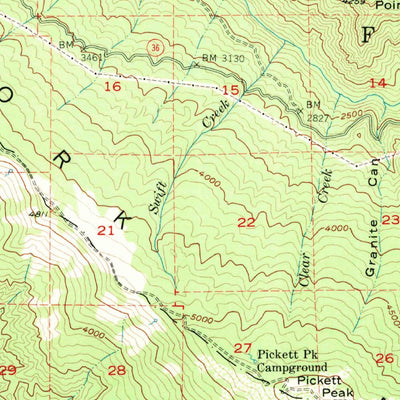 United States Geological Survey Pickett Peak, CA (1954, 62500-Scale) digital map