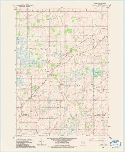United States Geological Survey Pickett, WI (1980, 24000-Scale) digital map