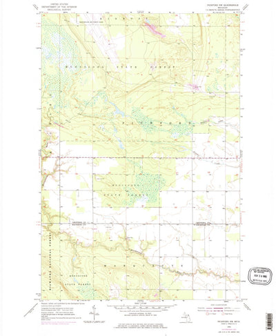 United States Geological Survey Pickford NW, MI (1953, 24000-Scale) digital map
